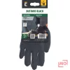 BUSTARD BLACKpamutkesztyű fekete+PVC pöt