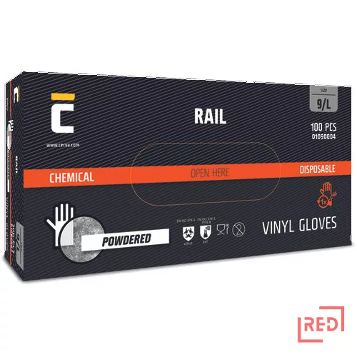 RAIL kesztyű vinil púderes