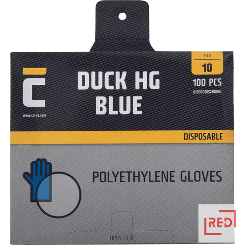 DUCK BLUE kesztyű PE kék 100db HG