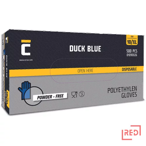 DUCK BLUE kesztyű PE kék 500db