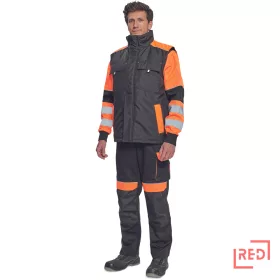 MAX VIVO mellény fekete/narancssárga XXL