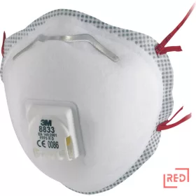 3M 8833 FFP3 R D szűrőfélálarc szelepes