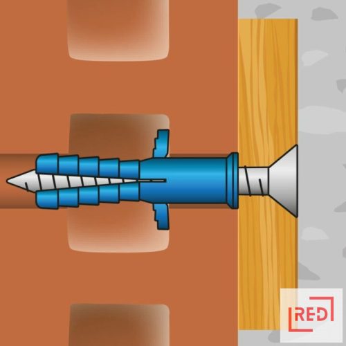 Tipli + csavar - 6 x 30 mm 4db