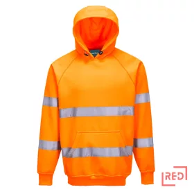 Jól láthatósági, kapucnis pulóver Portwest B304ORR4XL REDMARKET