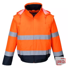 Hi-Vis 2 az 1-ben kontrasztos Essential Lite bomber kabát Portwest C464ONRL REDMARKET