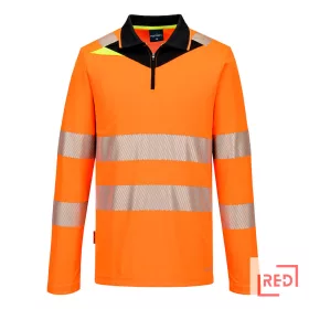 DX4 Hi-Vis cipzáras póló L/S Portwest DX419OBR4XL REDMARKET