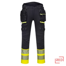 DX4 Hi-Vis levehető holster zsebes Class 1 nadrág Portwest DX445YBR28 REDMARKET