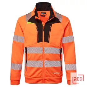 DX4 Hi-Vis kapucnis cipzáras pulóver Portwest DX477OBR4XL REDMARKET
