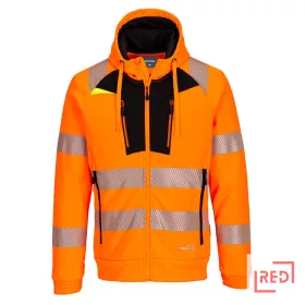 DX4 Hi-Vis cipzáras kapucnis pulóver 4XL OBR Portwest