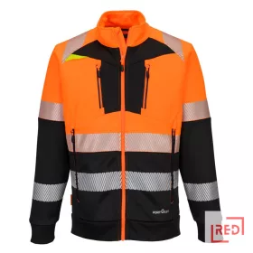 DX4 Hi-Vis 1. osztályú tölcsér nyakú cipzáras pulóver Portwest DX490OBR4XL REDMARKET