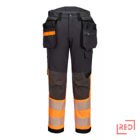 EV4 Hi-Vis Stretch Class 1 Holster lengőzsebes nadrág Portwest EV442OMR28 REDMARKET