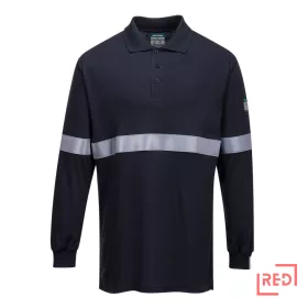 Lángálló, antisztatikus hosszú ujjú pólóing, fényvisszaverő csíkkal Portwest FR03NAR4XL REDMARKET