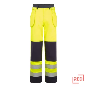 Bizflame Work Hi-Vis Contrast FR lengőzsebes nadrág Portwest FR440YNRL REDMARKET