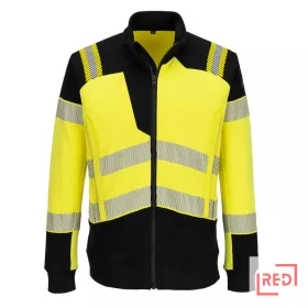 PW3 Modaflame Knit Hi-Vis FR lángálló teljes cipzáras pulóver Portwest FR717YBRL REDMARKET