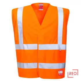 Lángálló, antisztatikus, jól láthatósági mellény Portwest FR71ORRL/XL REDMARKET
