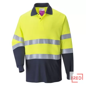 Lángálló antisztatikus kéttónusú hosszú ujjú pólóing Portwest FR74YNR4XL REDMARKET