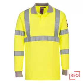 Lángálló antisztatikus jól láthatósági hosszú ujjú pólóing Portwest FR77YER4XL REDMARKET