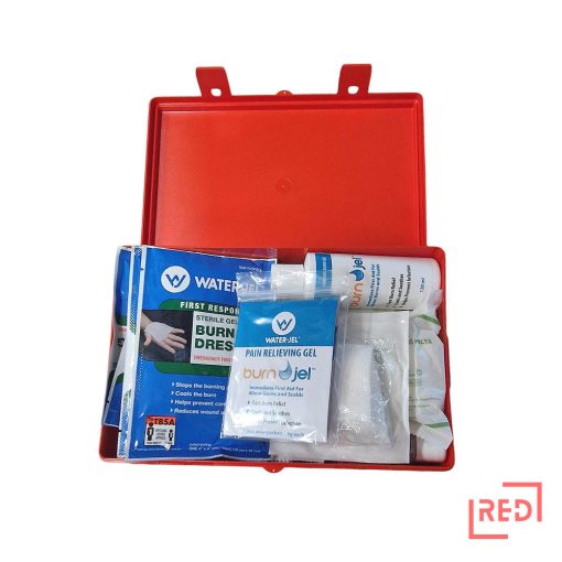 Ipari mentőláda égésre, fali dobozban "II"