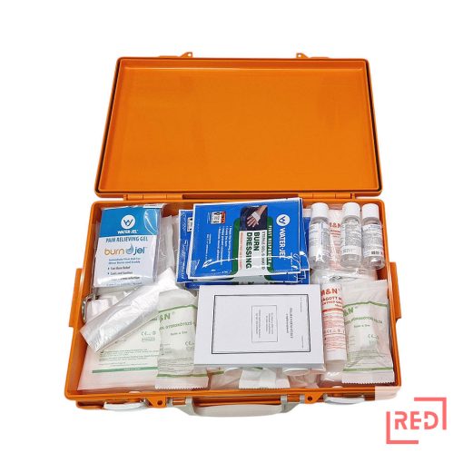 Ipari mentőláda égésre, fali dobozban "III"