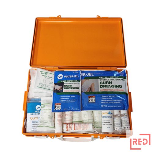 Ipari mentőláda égésre, fali dobozban "IV"