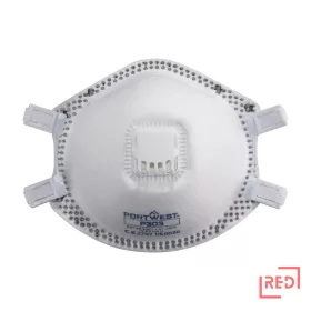 FFP3 szelepes Dolomite légzésvédő maszk Portwest P303WHR REDMARKET