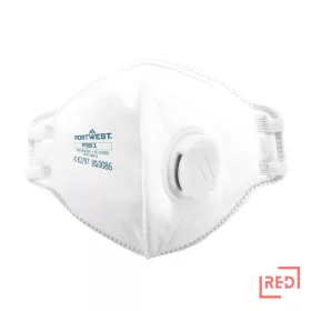 FFP3 szelepes Dolomite félbehajtható légzésvédő maszk (20db) Portwest P351WHR REDMARKET