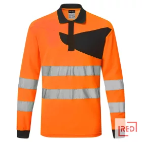PW2 Hi-Vis hosszú ujjú pólóing Portwest PW220OBR4XL REDMARKET