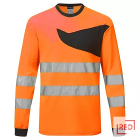 PW2 Hi-Vis hosszú ujjú póló Portwest PW221OBR4XL REDMARKET