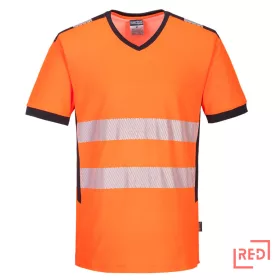 PW3 Hi-Vis V-nyakú póló Portwest PW310OBR4XL REDMARKET