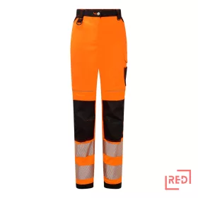 PW3 Hi-Vis női stretch munkanadrág Portwest PW385OBR26 REDMARKET