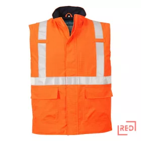 Bizflame Rain Hi-Vis antisztatikus FR lángálló mellény Portwest S776ORRL REDMARKET