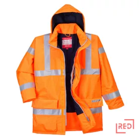 Bizflame Rain Hi-Vis antisztatikus FR kabát Portwest S778ORR4XL REDMARKET